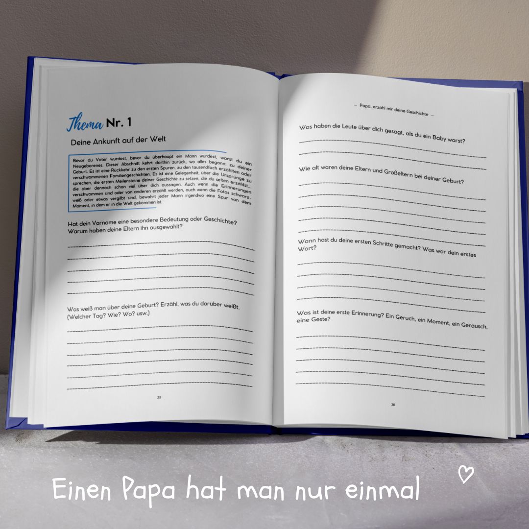 Geführtes Tagebuch - Papa, erzähl mir deine Geschichte