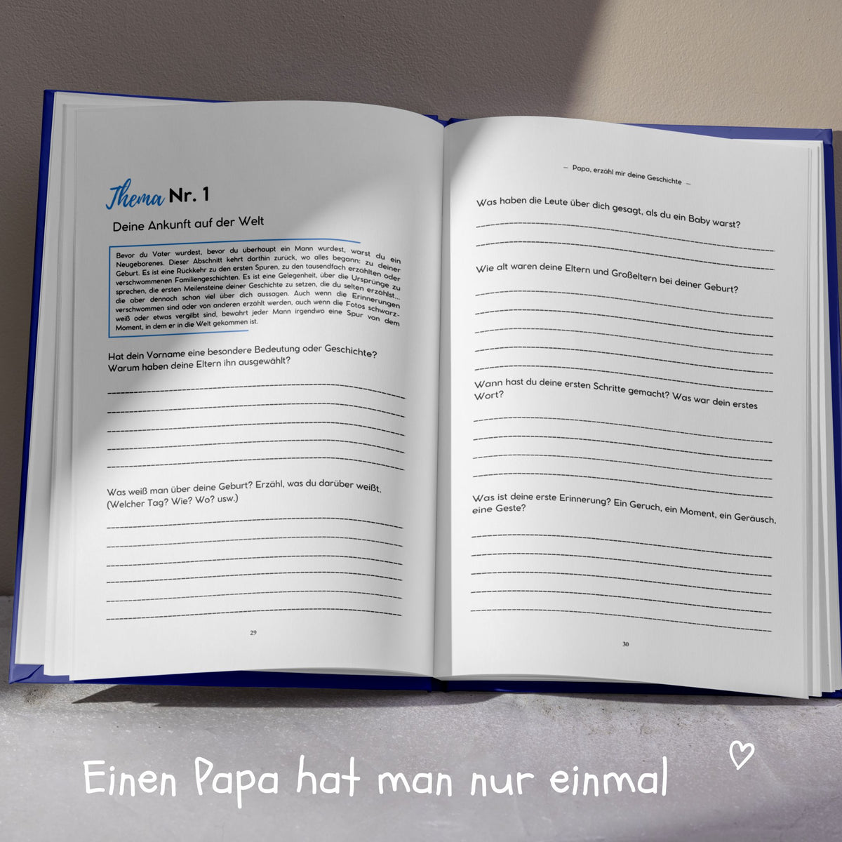 Geführtes Journal - Papa, erzähl mir deine Geschichte