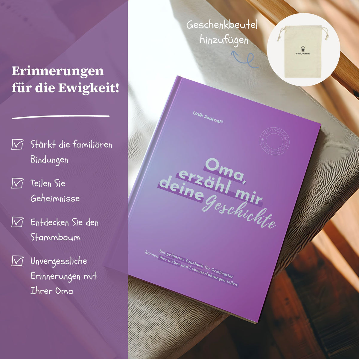 Geführtes Journal - Oma, erzähl mir deine Geschichte
