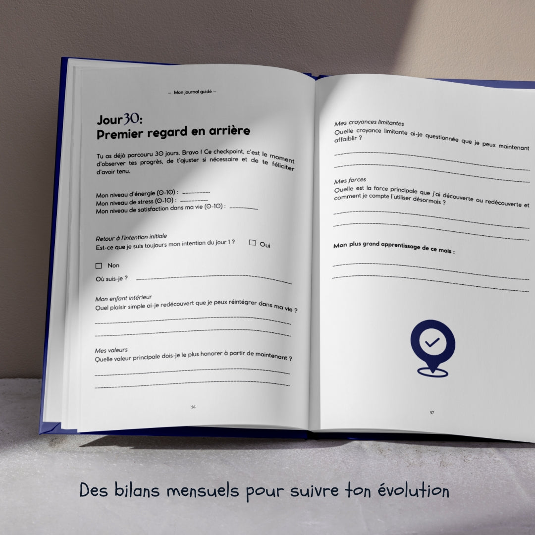 Mon journal guidé - guérir de l'anxiété, burn-out, rupture..